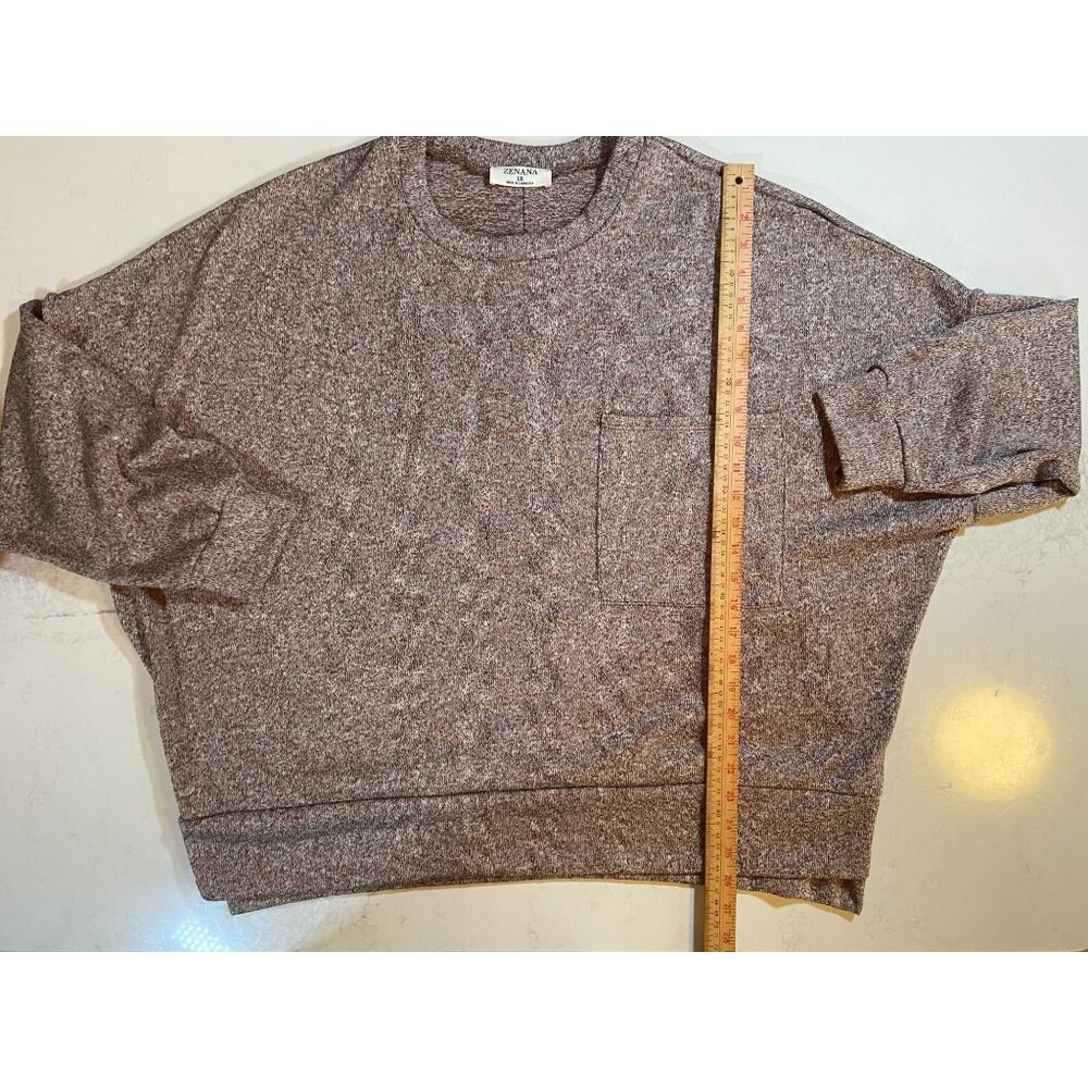 Zenana 1X Women's Plus Drop Shoulder Sweater